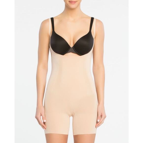 Spanx Spanx Open-Bust Mid-Thigh Bodysuit - Picture 1 of 8